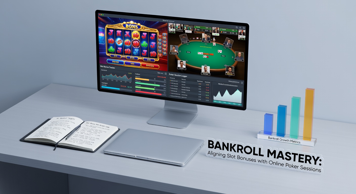 Charts displaying bankroll growth from combined slot bonuses and poker wins