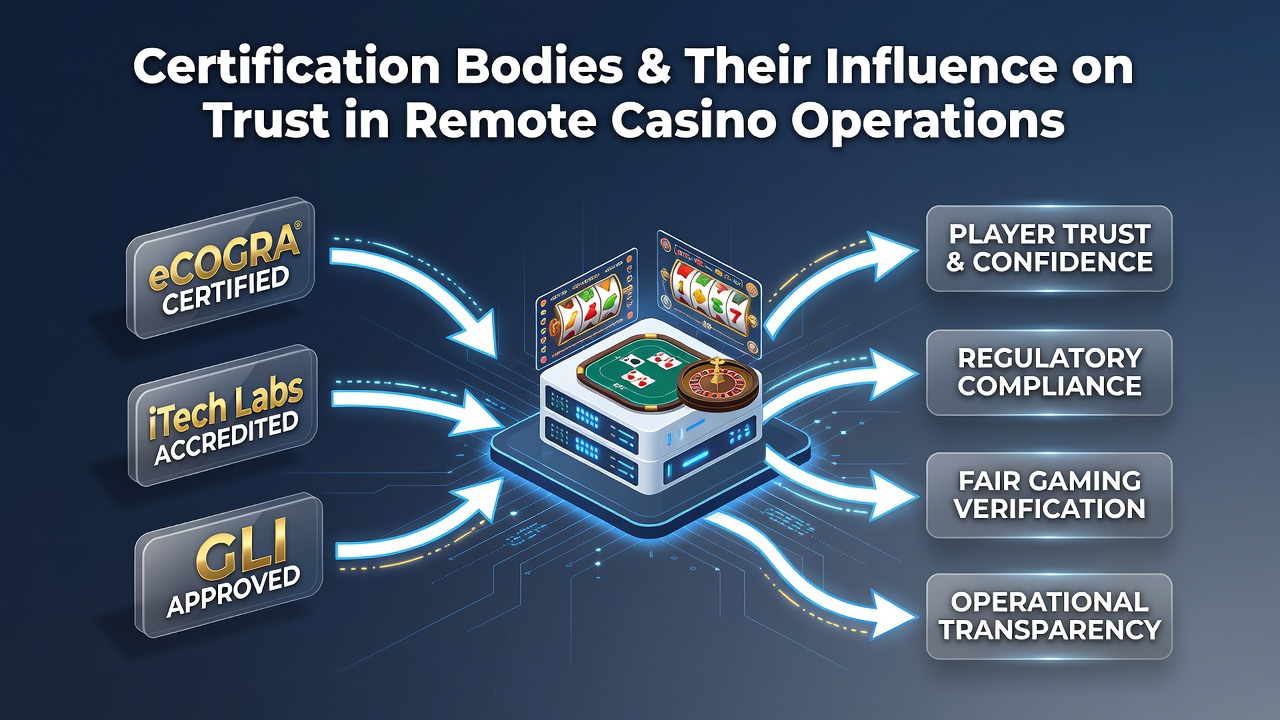 Auditors examining remote casino RNG and security documentation
