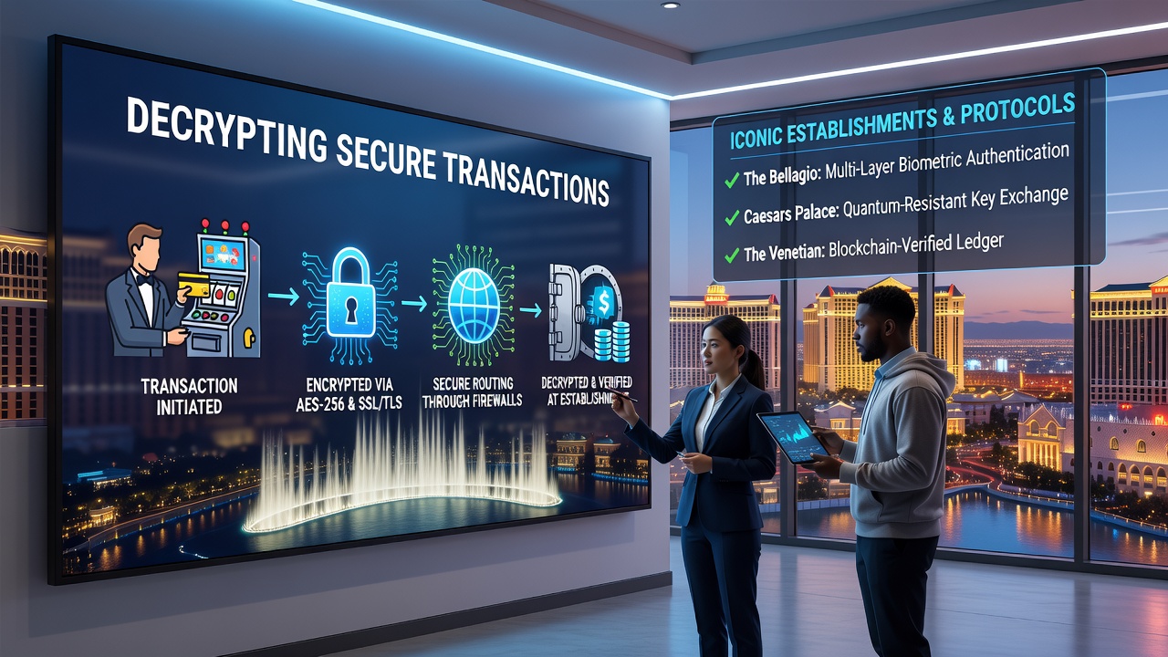 Encrypted backend servers and network infrastructure supporting casino transaction security