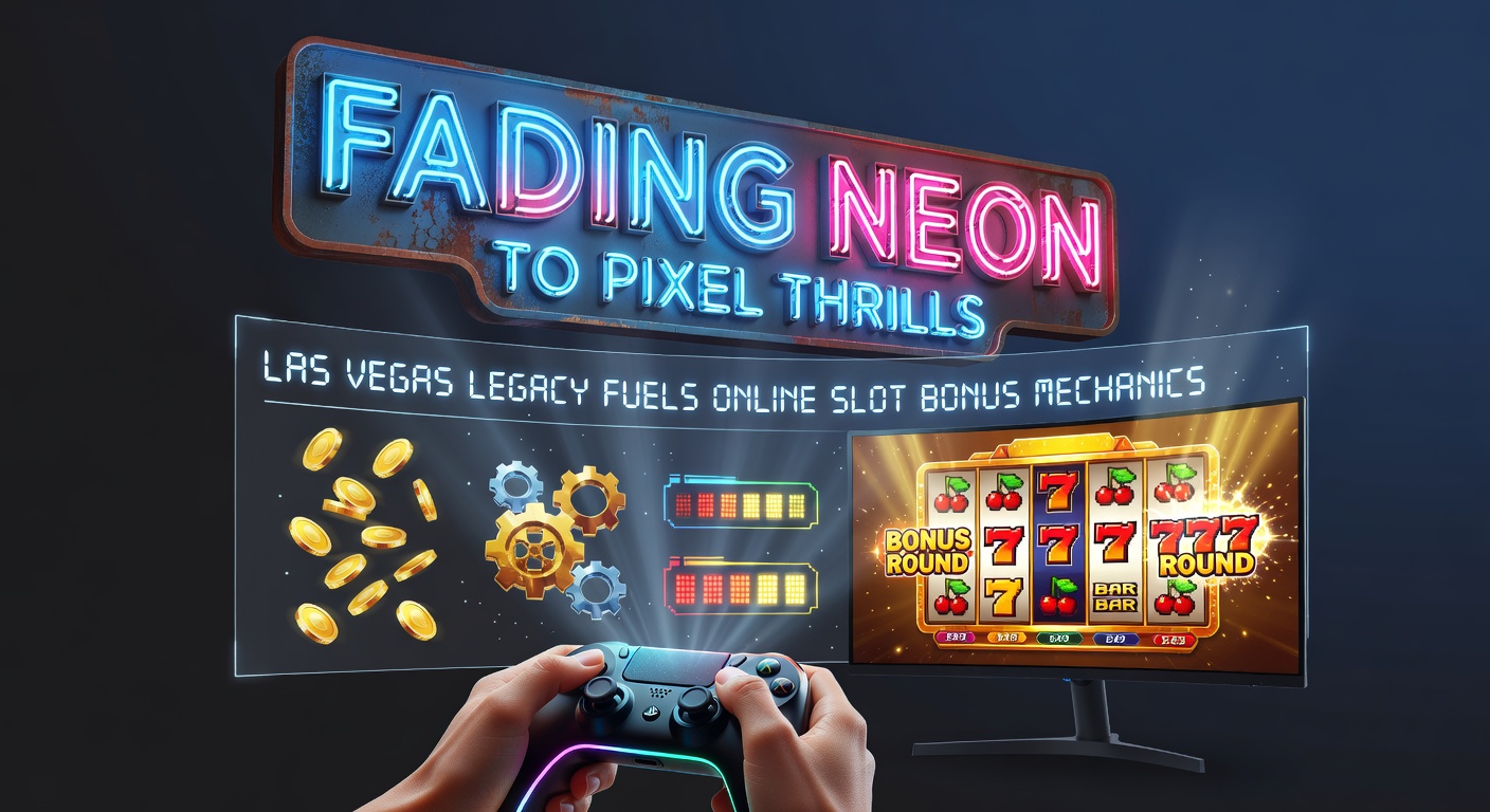 Modern online slot interface displaying Las Vegas-themed bonus round with neon multipliers and cascading reels on a mobile device
