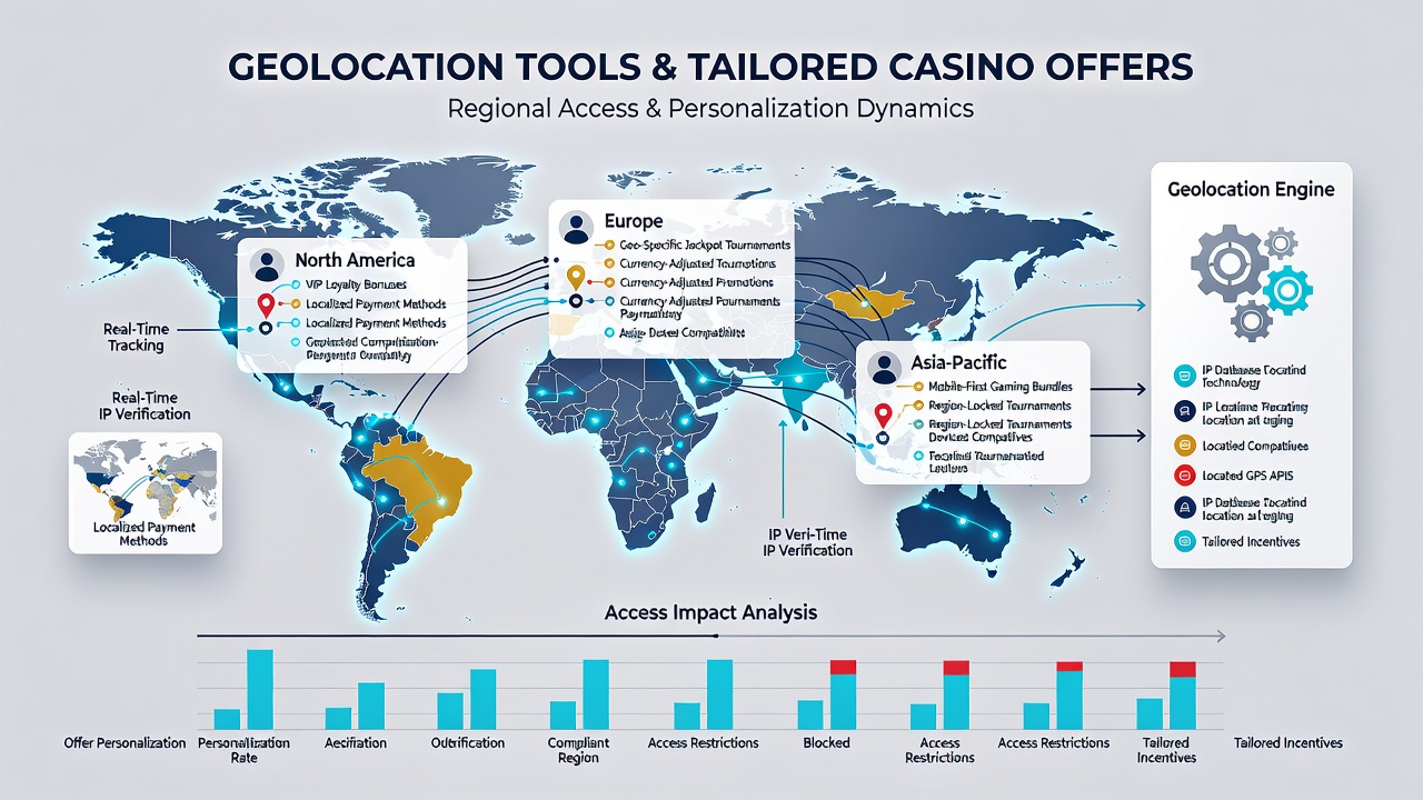 Illustration of regional casino bonus variations influenced by location verification technology