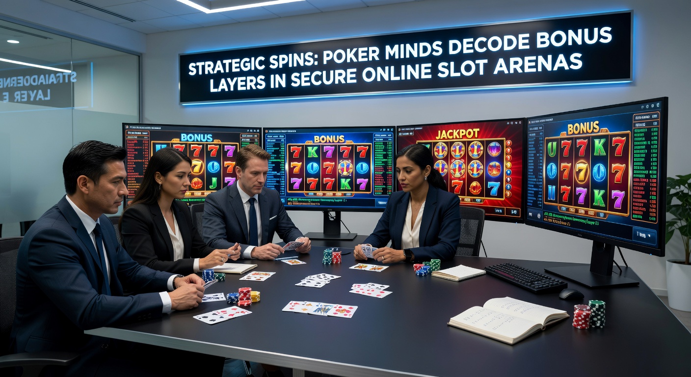 Secure online slot dashboard displaying bonus progress bars alongside poker-inspired strategy charts and encryption icons